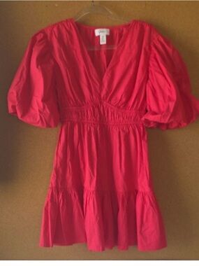 Japna Deep V-Neck Pink Dress